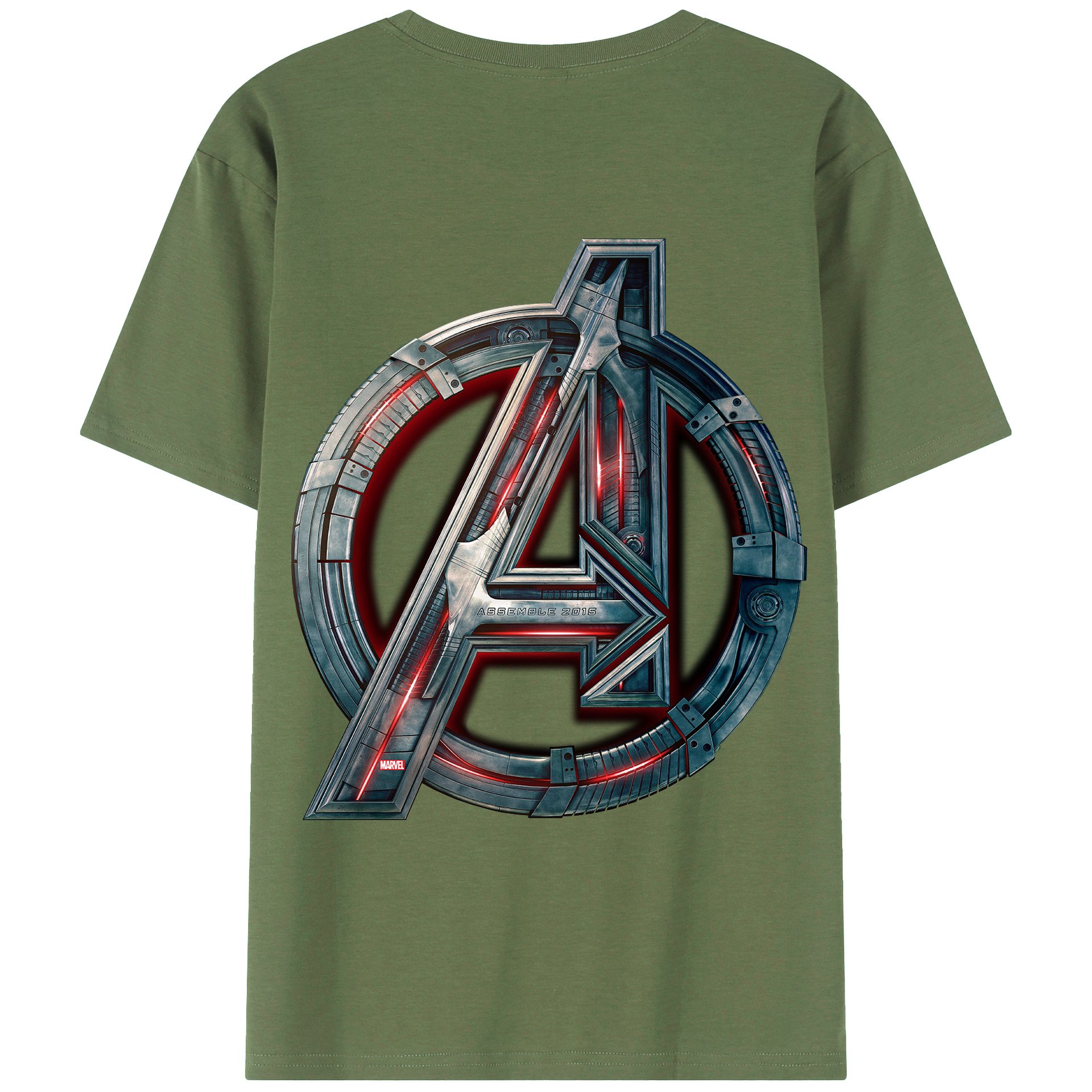 （画像用） アベンジャーズ The Avengers 綿100％ メンズ半袖Tシャツ（バックプリント） 通気性